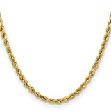 14K 20 inch 4mm Semi Solid Diamond-cut Rope with Lobster Clasp Chain