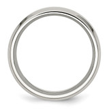 Chisel Stainless Steel Polished with Black Koa Wood Inlay Enameled 8mm Band - SR-A3591D5C-9678