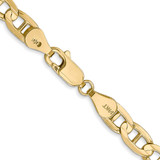 14K 20 inch 5.25mm Concave Anchor with Lobster Clasp Chain