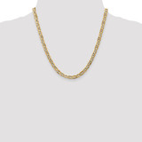 14K 20 inch 5.25mm Concave Anchor with Lobster Clasp Chain