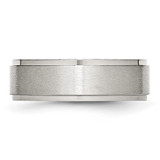 Chisel Stainless Steel Polished with Brushed Center 7mm Ridged Edge Band - SR-0E865297-8859