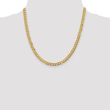 14K 20 inch 5.9mm Lightweight Flat Cuban with Lobster Clasp Chain