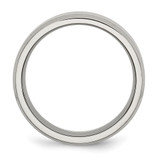 Chisel Stainless Steel Polished with Brushed Center 8mm Flat Beveled Edge Band - SR-506BDEAD-4409