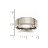 Chisel Stainless Steel Polished with Brushed Center 8mm Flat Beveled Edge Band - SR-A3BDAED5-1118