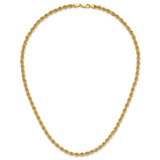 14K 20 inch 5mm Regular Rope with Lobster Clasp Chain