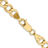14K 20 inch 6.5mm Semi-Solid Curb with Lobster Clasp Chain