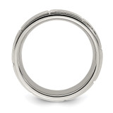 Chisel Stainless Steel Polished with Brushed Center with CZ 7.00mm Band - SR-308CD27D-1162