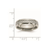 Chisel Stainless Steel Polished with Grey Carbon Fiber Inlay 6mm Band - SR-A5C3BAE3-9163
