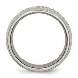 Chisel Stainless Steel Polished with Grey Carbon Fiber Inlay 8mm Band - SR-4840F19F-3240