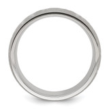Chisel Stainless Steel Polished with Lasered Tree Design 8mm Band - SR-1E7EEE51-5017