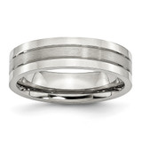 Chisel Stainless Steel Polished with Satin Center 6mm Grooved Band - SR-D86340C9-2170