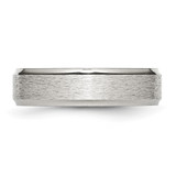 Chisel Stainless Steel Polished with Satin Center 6mm Ridged Edge Band - SR-0C1F4AF5-1978