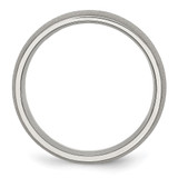 Chisel Stainless Steel Polished with Stone Finish 7mm Band - SR-B1C898F0-4533