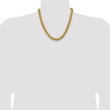 14K 20 inch 9.3mm Semi-Solid Miami Cuban with Lobster Clasp Chain