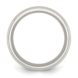 Chisel Stainless Steel Polished with Yellow IP-plated Inlay Design 8mm Band - SR-AD23BDBE-5961