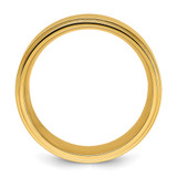 Chisel Stainless Steel Polished Yellow IP-plated Brushed Center 8mm Band - SR-B8F13BCB-9604