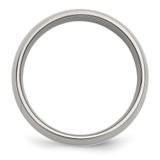 Chisel Stainless Steel with Sterling Silver Inlay Polished 8mm Band - SR-3B31A592-7054
