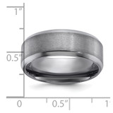 Chisel Tantalum Brushed and Polished 8mm Beveled Edge Band - TT-A23EE5B3-1808