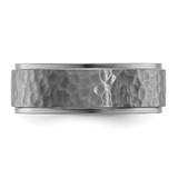 Chisel Tantalum Brushed and Polished Hammered Center 8mm Beveled Edge Band - TT-46EFF2F2-4460