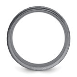 Chisel Tantalum Brushed and Polished Hammered Center 8mm Beveled Edge Band - TT-A53C726B-8622