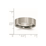Chisel Titanium Brushed 6mm Flat Band - TB-BBCE7184-4103