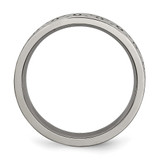 Chisel Titanium Brushed 6mm Trinity Symbol Flat Band - TB-8ACF04A4-3999