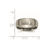 Chisel Titanium Brushed 7mm Half Round Band - TB-B162DA79-1575