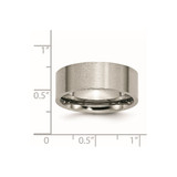 Chisel Titanium Brushed 8mm Flat Band - TB-ADF76943-2926