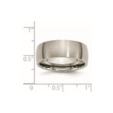 Chisel Titanium Brushed 8mm Half Round Band - TB-A7830A1F-8475