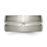 Chisel Titanium Brushed and Polished 10mm Grooved Band - TB-3E392A17-8079