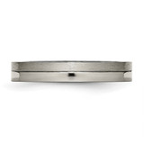 Chisel Titanium Brushed and Polished 4mm Grooved Band - TB-45767C6D-8565