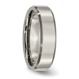 Chisel Titanium Brushed and Polished 6mm Beveled Edge Band - TB-05C61260-9527