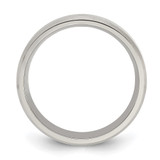 Chisel Titanium Brushed and Polished 6mm Beveled Edge Band - TB-586AC25E-9269