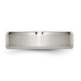Chisel Titanium Brushed and Polished 6mm Beveled Edge Band - TB-93E18A6F-7300
