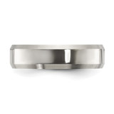Chisel Titanium Brushed and Polished 6mm Beveled Edge Band - TB-9D4CC41A-4575