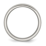 Chisel Titanium Brushed and Polished 6mm Beveled Edge Band - TB-B3C10DF3-5061