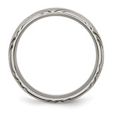 Chisel Titanium Brushed and Polished 6mm Criss-cross Design Band - TB-F5F6CC77-7528