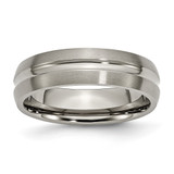 Chisel Titanium Brushed and Polished 6mm Grooved Band - TB-0A15F159-3239