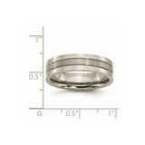 Chisel Titanium Brushed and Polished 6mm Grooved Band - TB-2AD6036E-2802