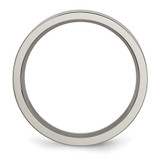 Chisel Titanium Brushed and Polished 6mm Grooved Band - TB-5E14B1C4-6576