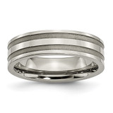 Chisel Titanium Brushed and Polished 6mm Grooved Band - TB-69E8728C-5251