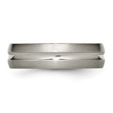 Chisel Titanium Brushed and Polished 6mm Grooved Band - TB-83B2B5A0-6266