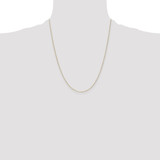 14K 22 inch .8mm Diamond-cut Cable with Spring Ring Clasp Chain