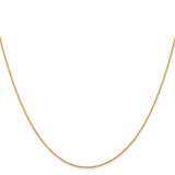 14K 22 inch .8mm Diamond-cut Parisian Wheat with Lobster Clasp Chain