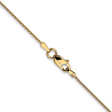 14K 22 inch .8mm Diamond-cut Parisian Wheat with Lobster Clasp Chain