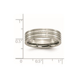 Chisel Titanium Brushed and Polished 6mm Grooved Band - TB-B35F12A3-2850