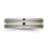 Chisel Titanium Brushed and Polished 6mm Grooved Band - TB-E4314809-2316