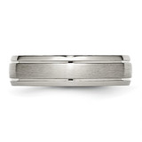 Chisel Titanium Brushed and Polished 6mm Grooved Edge Band - TB-EF9BE797-1889