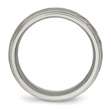 Chisel Titanium Brushed and Polished 7mm Grooved Band - TB-B2E74514-9647