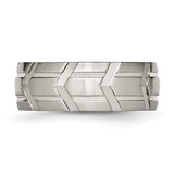 Chisel Titanium Brushed and Polished 8mm Band - TB-BD40CDDE-5041